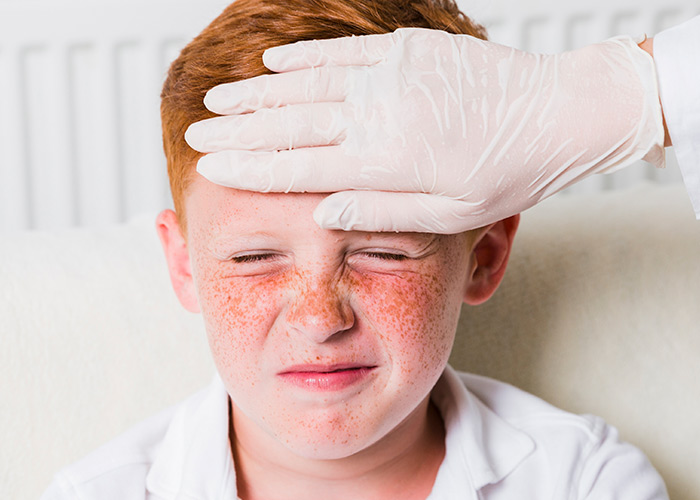 Manchas e erupções vermelhas na pele